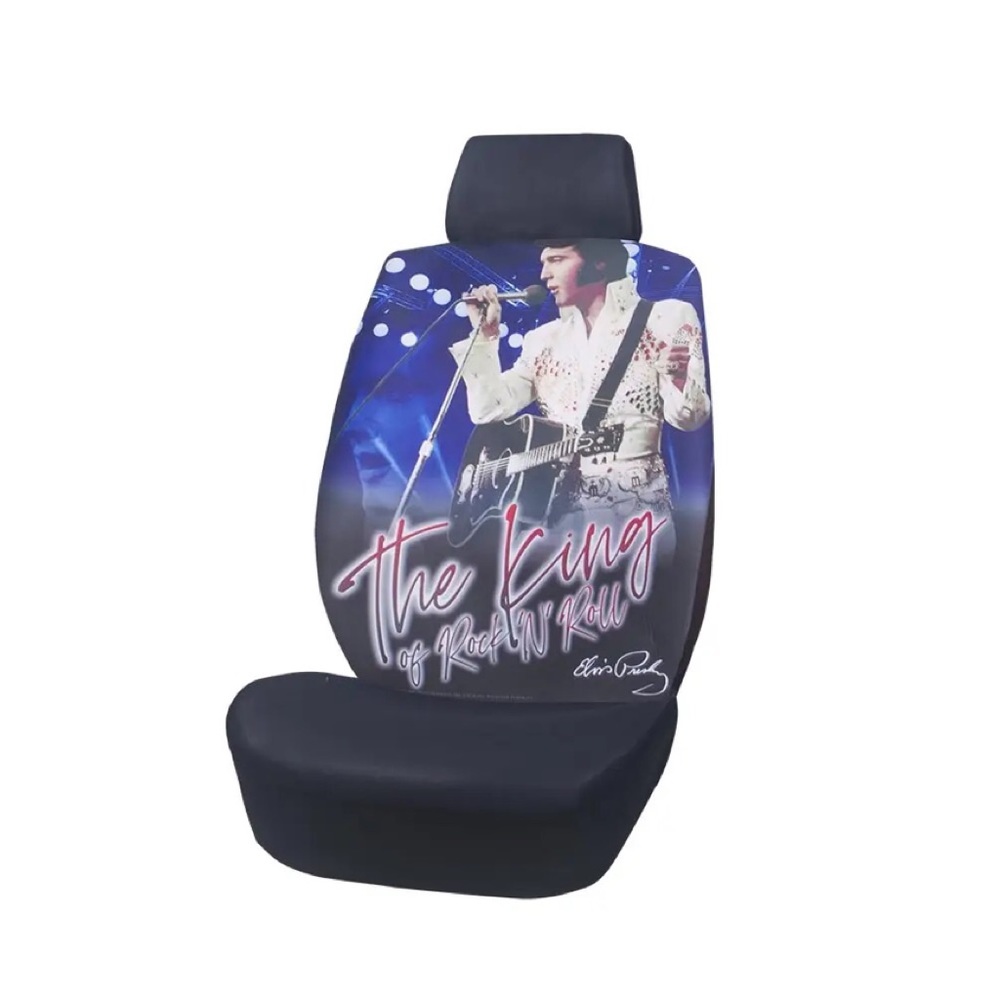 Blue black Elvis Presley car seat cover